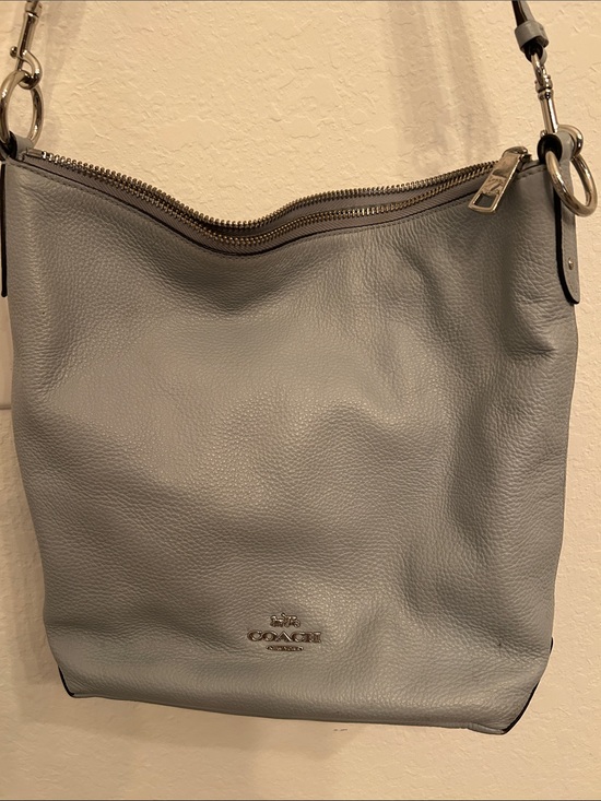 Coach Handbags - Coach Pebbled Leather Shoulder Bag in Light Blue N2K1979-F31507 w/dust jacket